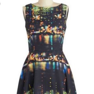 Modcloth Fervour City Lights Dress Size Small